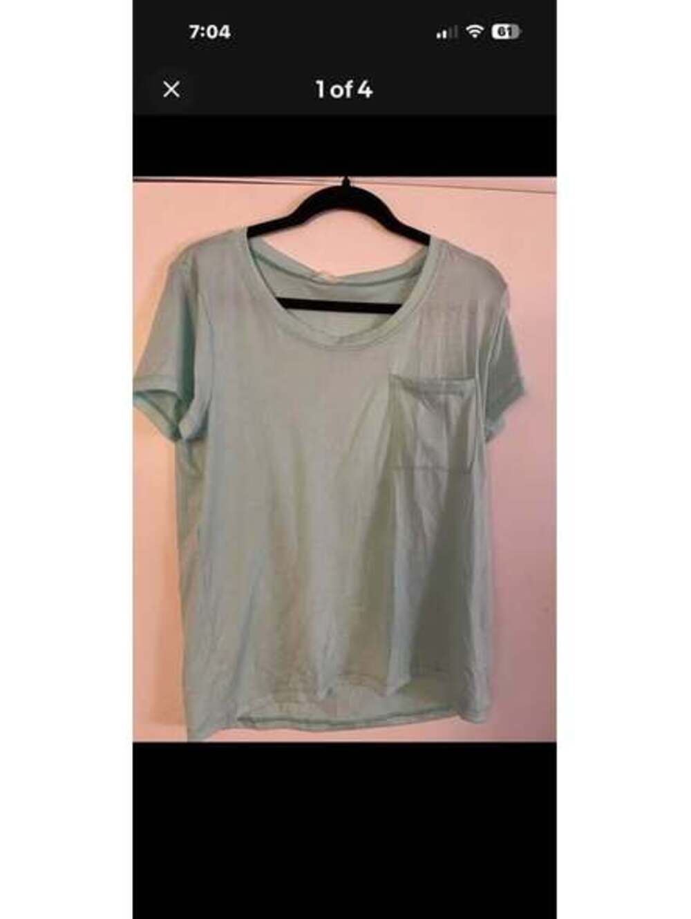 Honey & Lace Dixon Tee New with Tags Aqua Blue size small